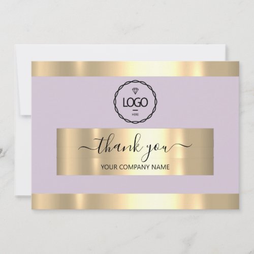  Gold Purple LogoThank You Business  Invitation