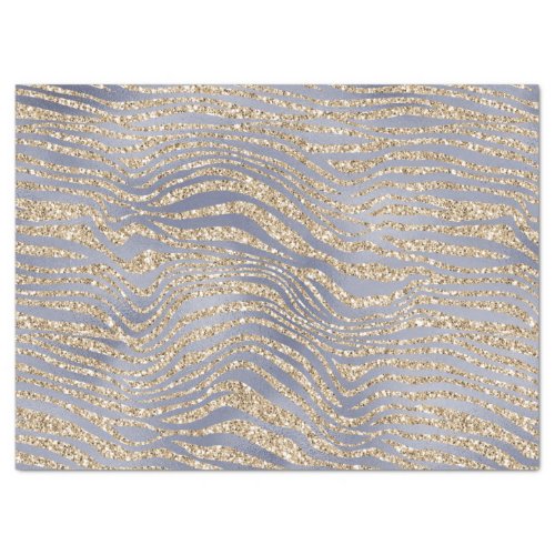 Gold Purple Luxe Glitter Zebra Peace Christmas     Tissue Paper