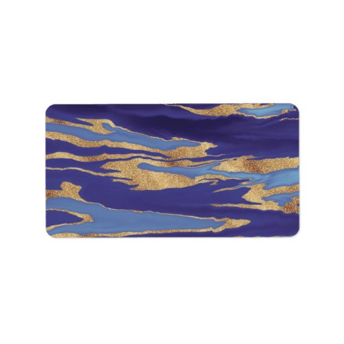 Gold Purple Marble Abstract Painting Label
