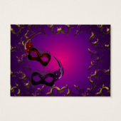 Gold Purple Masquerade Party Admission Tickets (Back)