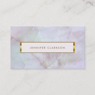 Gold purple quartz gemstone geode business card