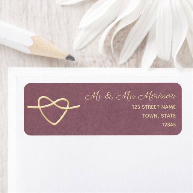 Gold Purple Return Address Label (Insitu)