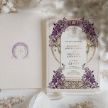 Gold Purple Vintage Wedding William Morris Foil Invitation<br><div class="desc">Art Nouveau Vintage Silver, Gold, or Rosegold Foil wedding invitations by William Morris in a floral, romantic, and whimsical design. Victorian flourishes complement classic art deco fonts. Please enter your custom information, and you're done. If you wish to change the design further, click the blue "Customize It" button. Thank you...</div>
