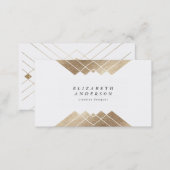 Gold Pyramid Geometric Business Card (Front/Back)