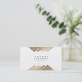Gold Pyramid Geometric Business Card (Standing Front)
