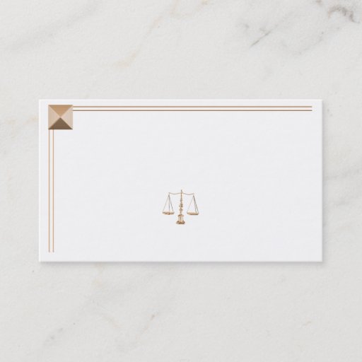 Customizable Gold Pyramid Legal Business Card