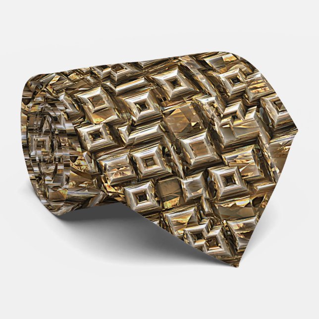 Gold Pyramids 1 Tie (Rolled)