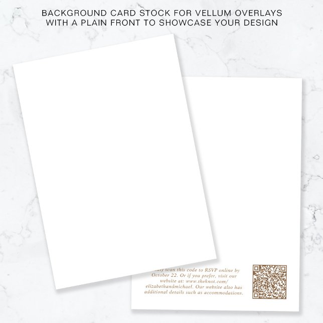 Gold QR Code White Background For Vellum Overlay Invitation (Creator Uploaded)