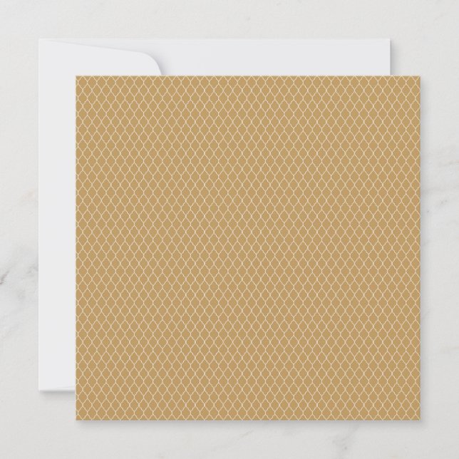 Gold Quatrefoil Birthday Invitation (Front)