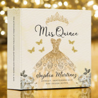 Gold Quinceanera Photo Album and Planner