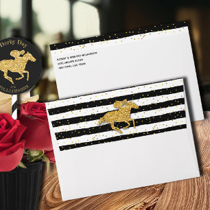 Gold Race Horse Derby Envelope