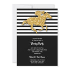 Gold Racehorse and Jockey Derby