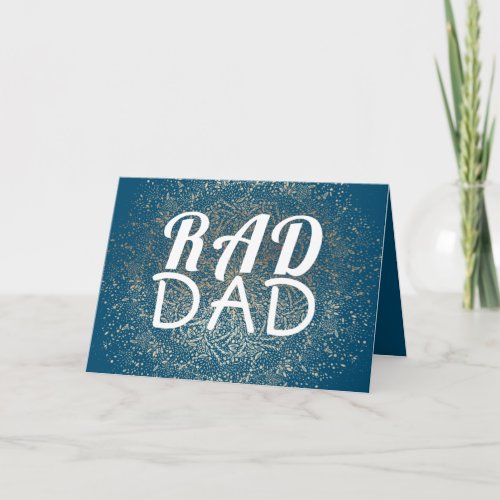 Gold RAD Formal Elegant Sparkle Navy Fathers Day Card