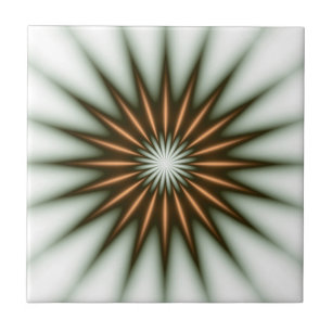 Gold Radiant Pattern Ceramic Tile