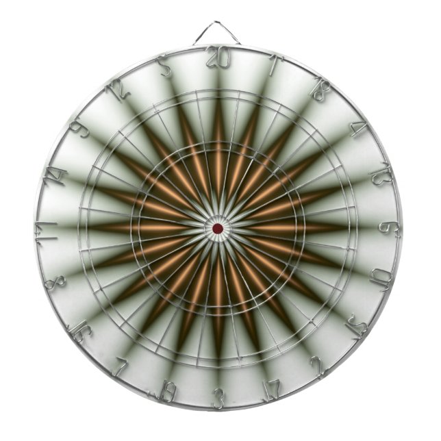 Gold Radiant Pattern Dart Board (Front)