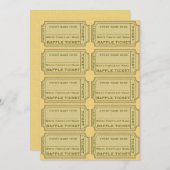 Gold Raffle Tickets for Invitations (Front/Back)