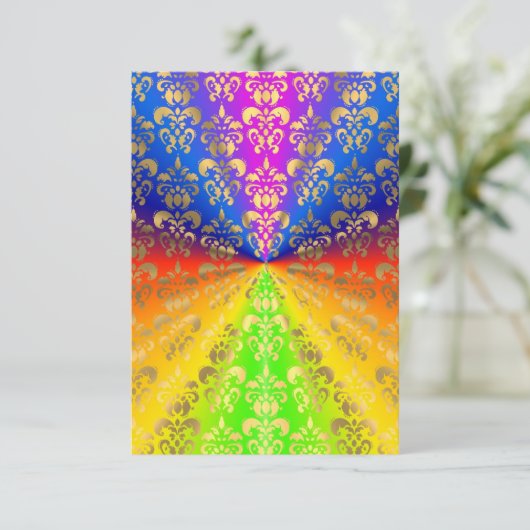 Gold rainbow damask (Standing Front)