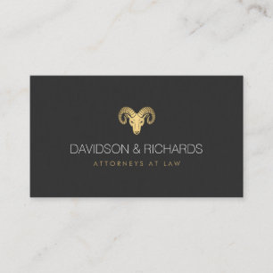 Gold Rams Head Professional Business Card