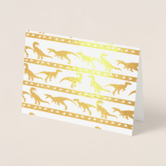 Gold Raptor Pattern Foil Card