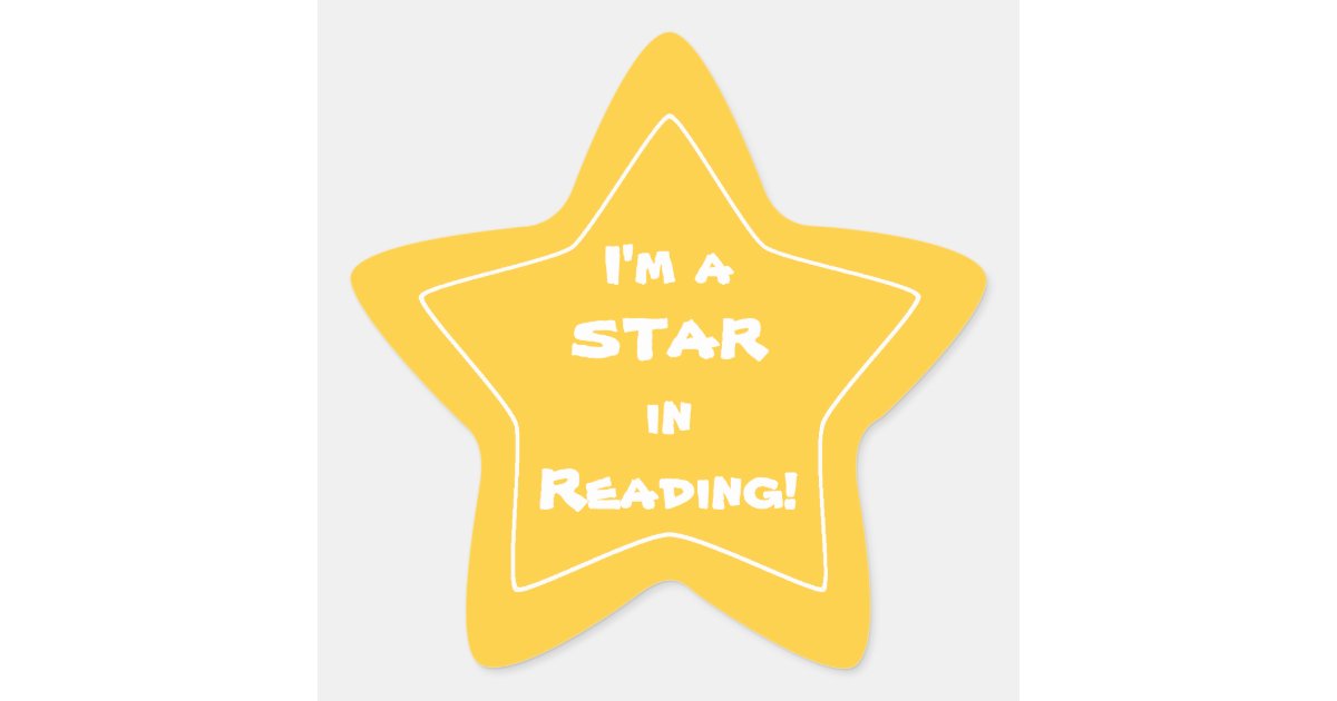 Great Job Gold Star Faux Glitter Star Sticker, Zazzle