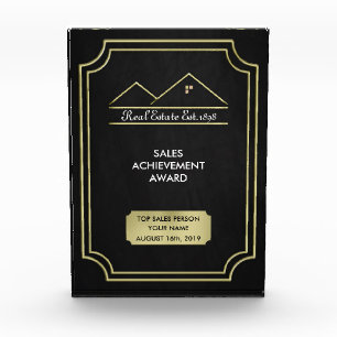 Gold Real Estate Acrylic Award