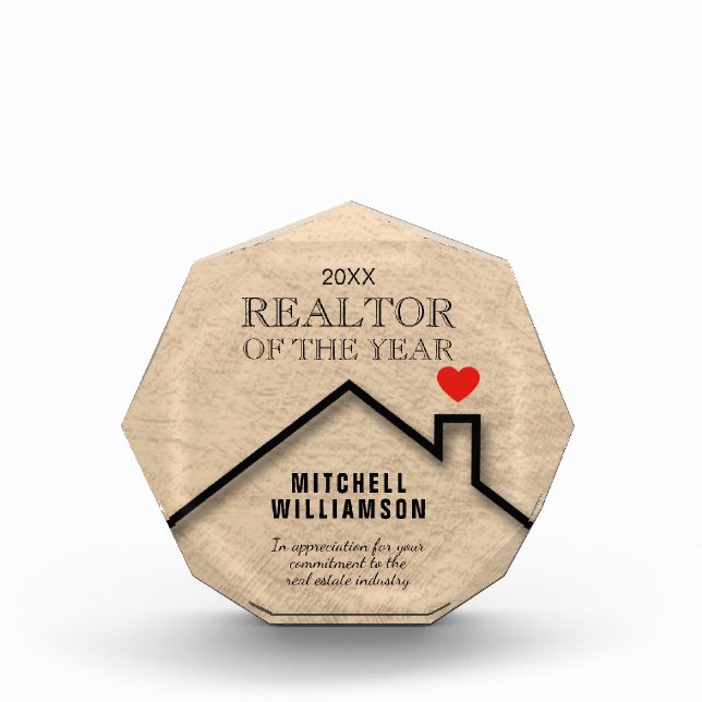 Gold Realtor Acrylic Award (Front)