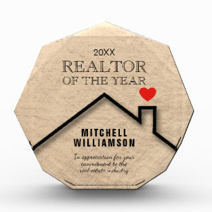 Gold Realtor Large Acrylic Award