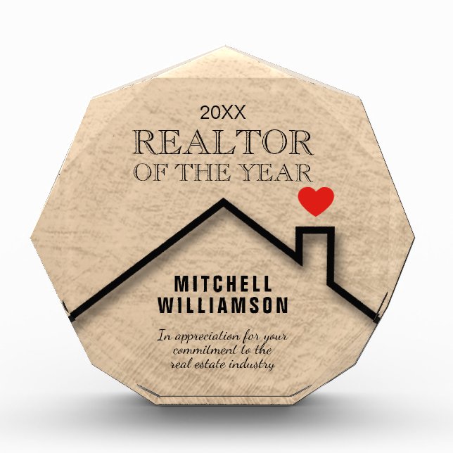 Gold Realtor Large Acrylic Award (Front)