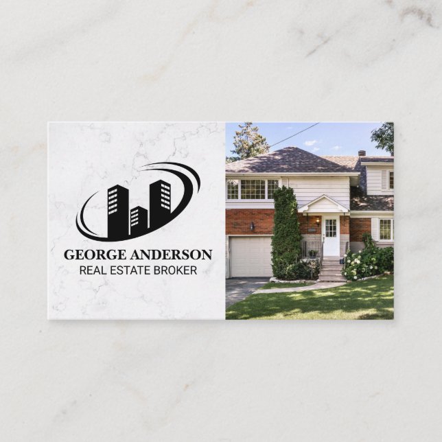 Gold Realtor Logo | Living Room | Residential Business Card (Front)