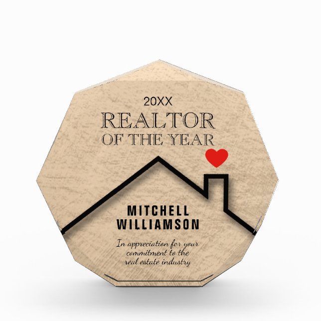 Gold Realtor Medium Acrylic Award (Front)