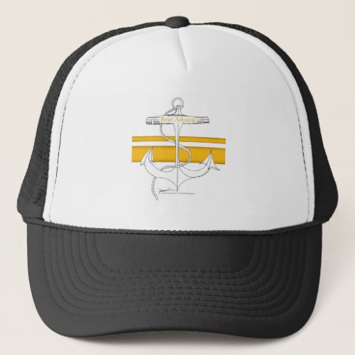 gold rear admiral tony fernandes trucker hat