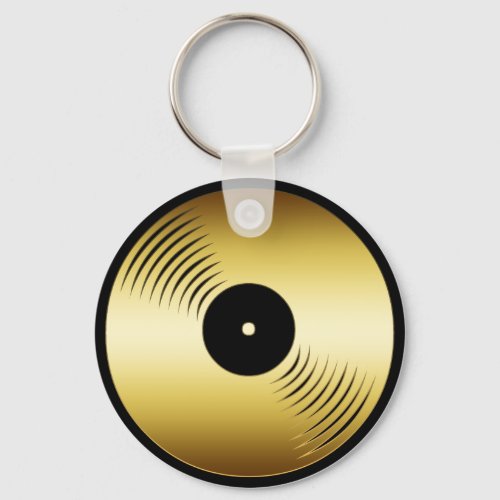 GOLD RECORD ALBUM KEYCHAIN