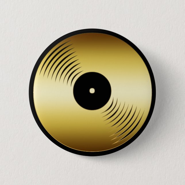GOLD RECORD ALBUM PINBACK BUTTON (Front)