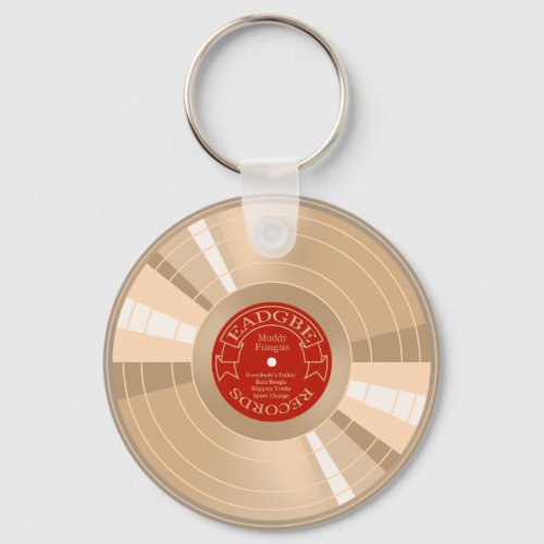 Gold Record Keychain