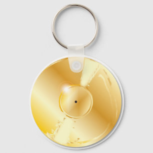Gold Record Keychain