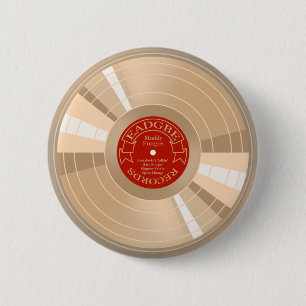 Gold Record Pinback Button