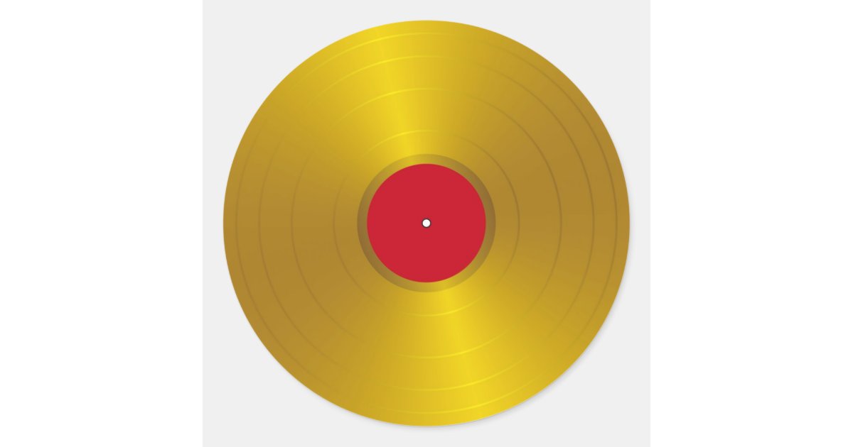 Gold Record Sticker | Zazzle