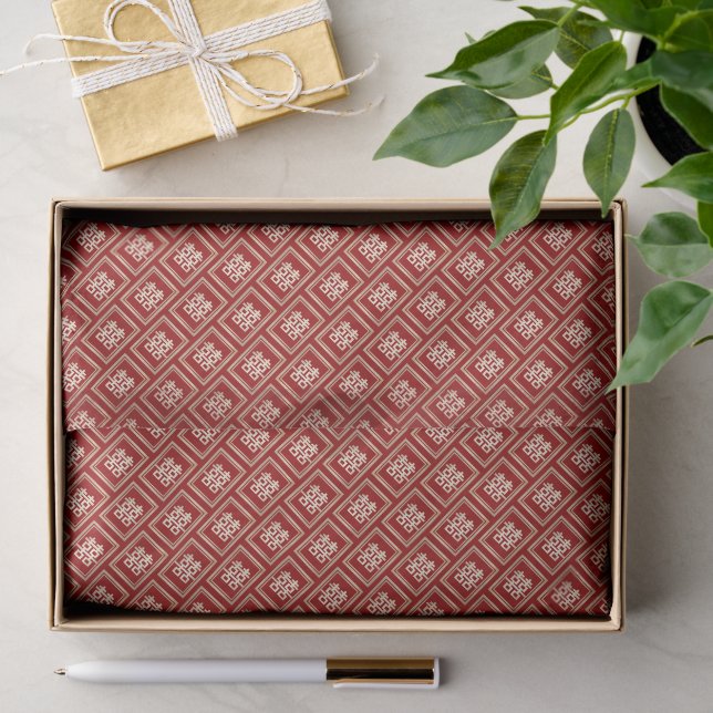 Gold Rectangle Double Happiness 囍 Chinese Wedding Tissue Paper (Gift)