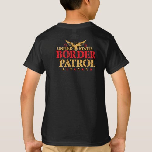 Gold Red Black US Border Patrol Conservative T_Shirt