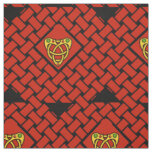 Gold/red/black weave, diamond, Celtic heartknot Fabric