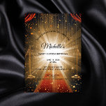 Gold Red Carpet Sweet Sixteen Classy Birthday Invitation<br><div class="desc">Classy Glamour Gold Red Carpet Sweet Sixteen Movie Birthday Party Invitation</div>