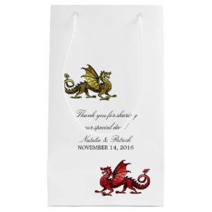 Gold Red Dragon Wedding Gift Bag