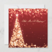 Gold Red Surprise 60th Birthday Christmas Lights Invitation (Back)