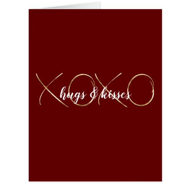 Gold Red XOXO Cards (Front)