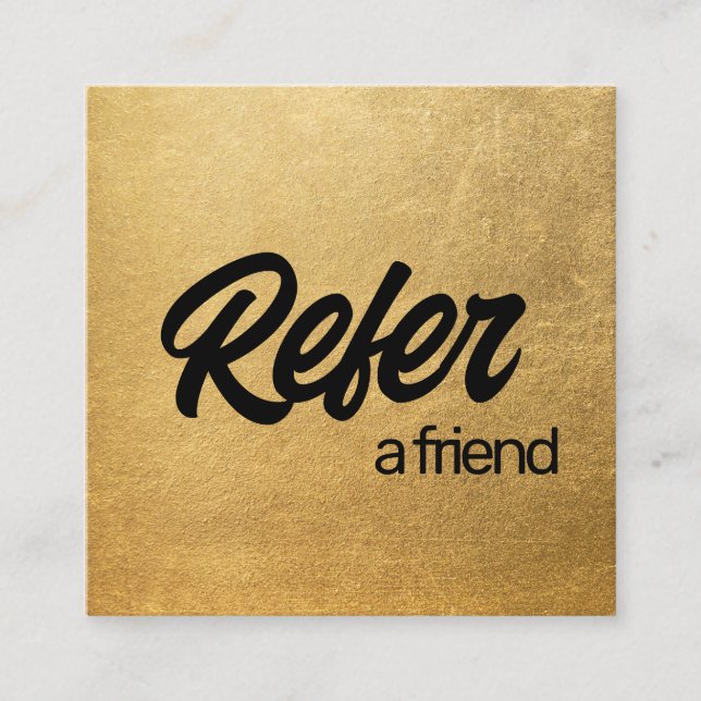 Gold Refer a Friend Referral Card (Front)