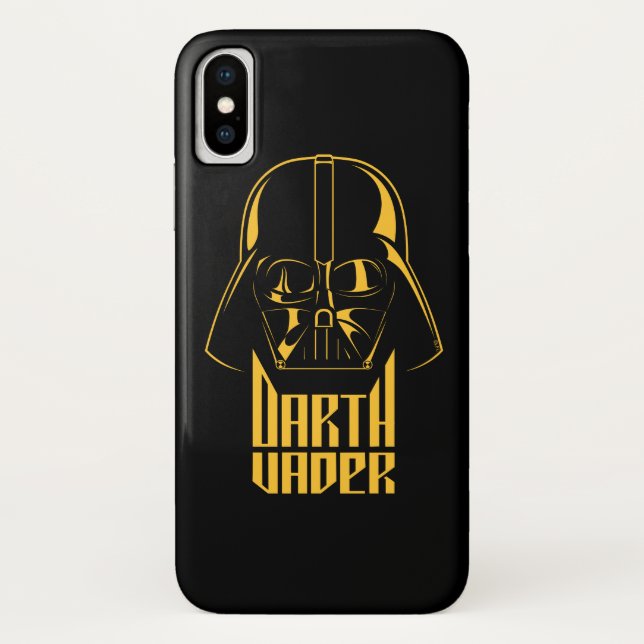 Gold Reflect Darth Vader Name Graphic Case-Mate iPhone Case (Back)