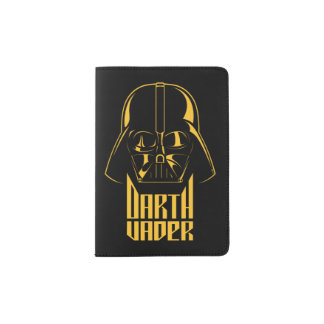 Gold Reflect Darth Vader Name Graphic Passport Holder