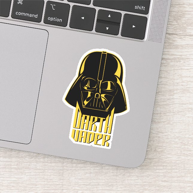 Gold Reflect Darth Vader Name Graphic Sticker (Detail)