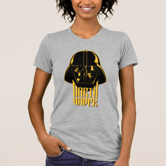 Gold Reflect Darth Vader Name Graphic T-Shirt
