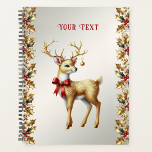 Gold Reindeer Holiday Planner